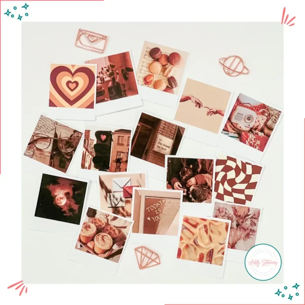 Brown Polaroid Stickers By Artify