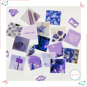 Purple Polaroid Stickers By Artify