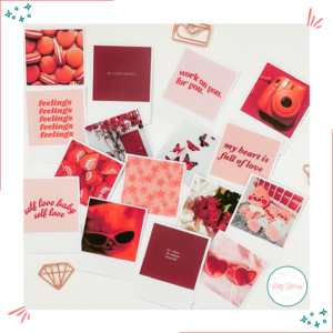 Red Polaroid Stickers