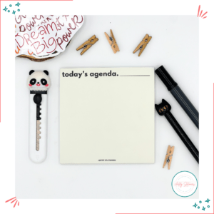 Today's Agenda Notepad