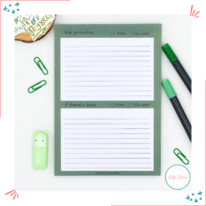 Top priorities Notepad