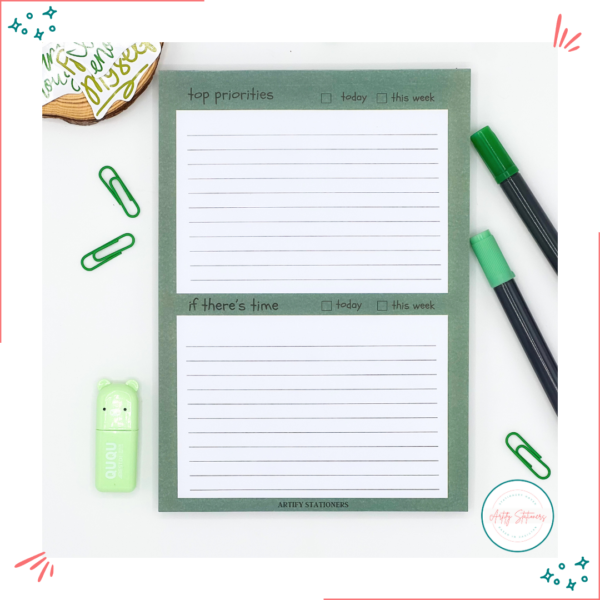 Top priorities Notepad