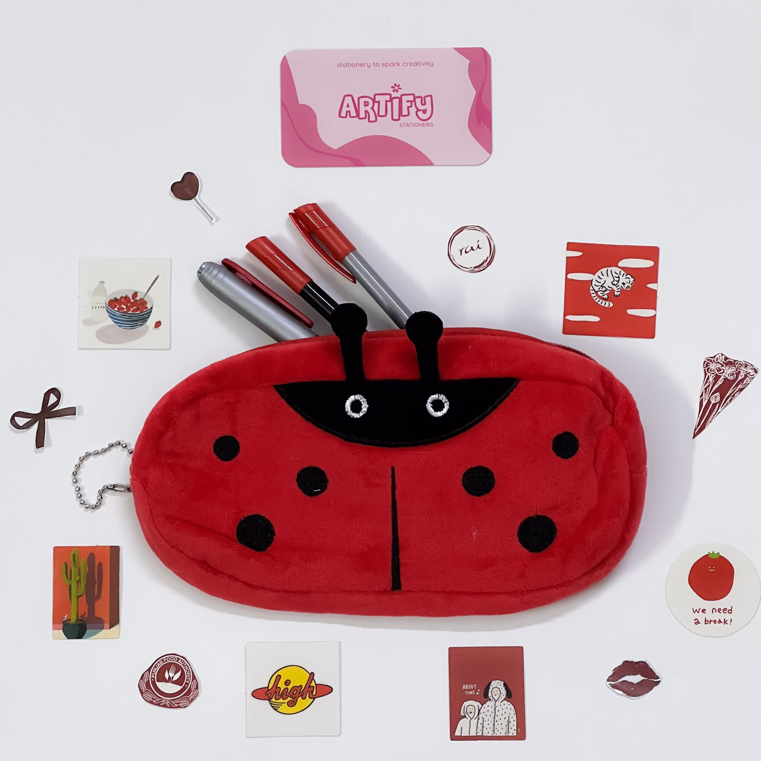 Ladybug Plush Pouch