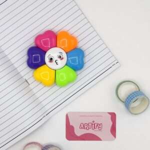 Vibrant Flower-Shaped Highlighters Set