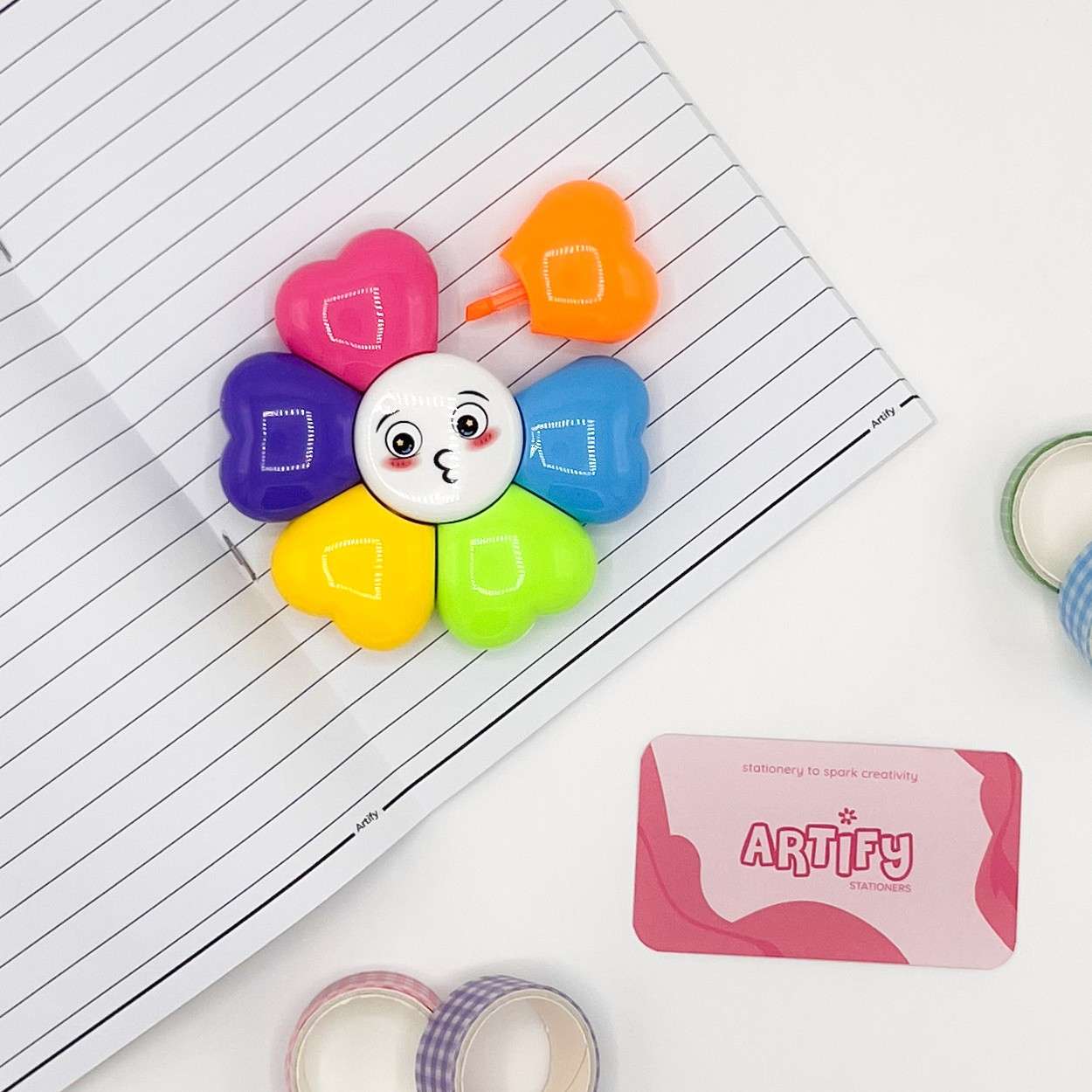 Vibrant Flower-Shaped Highlighters Set - Image 2