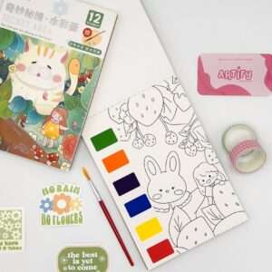 Cat Watercolor Painting Book