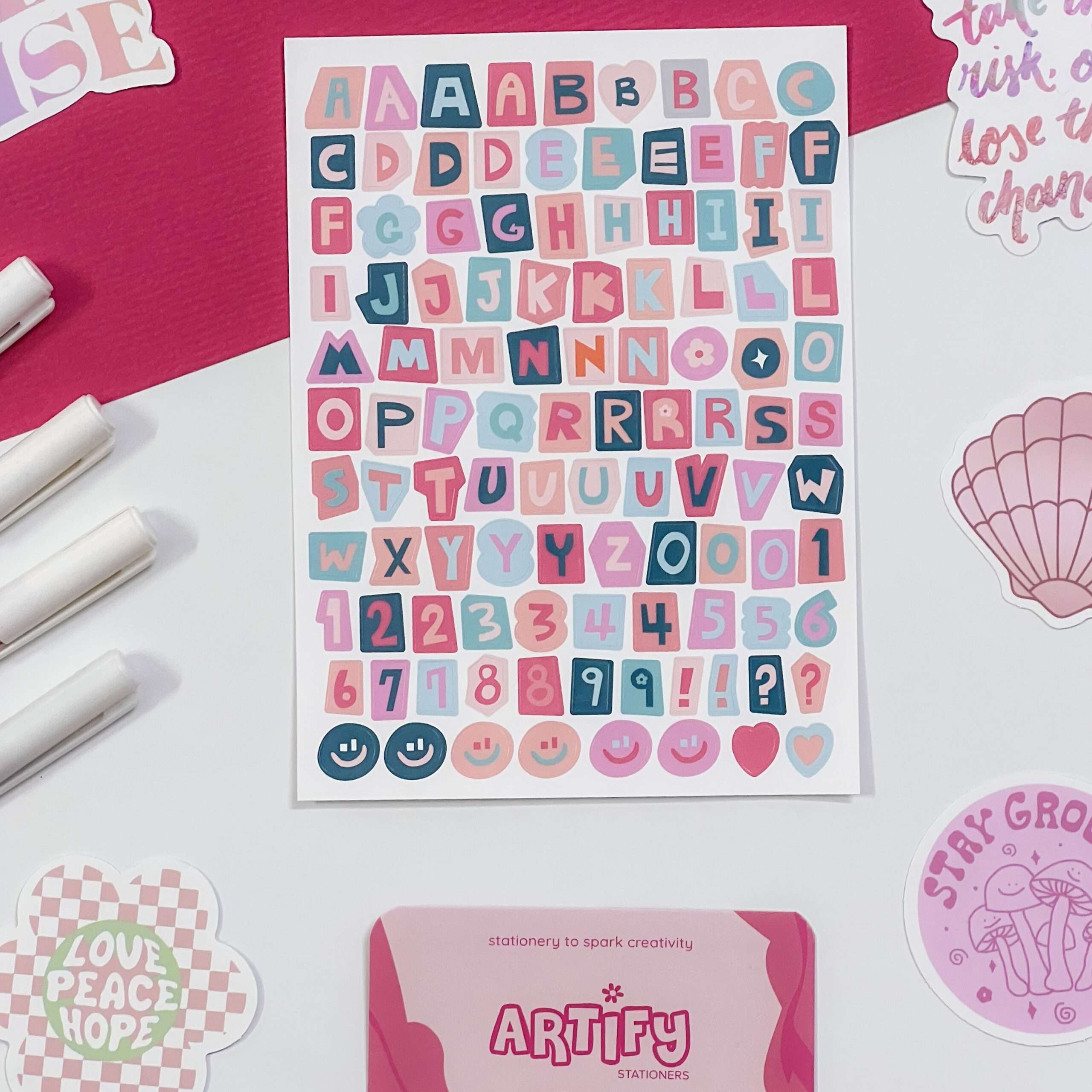 Colorful Alphabet Sticker Sheet - Image 6