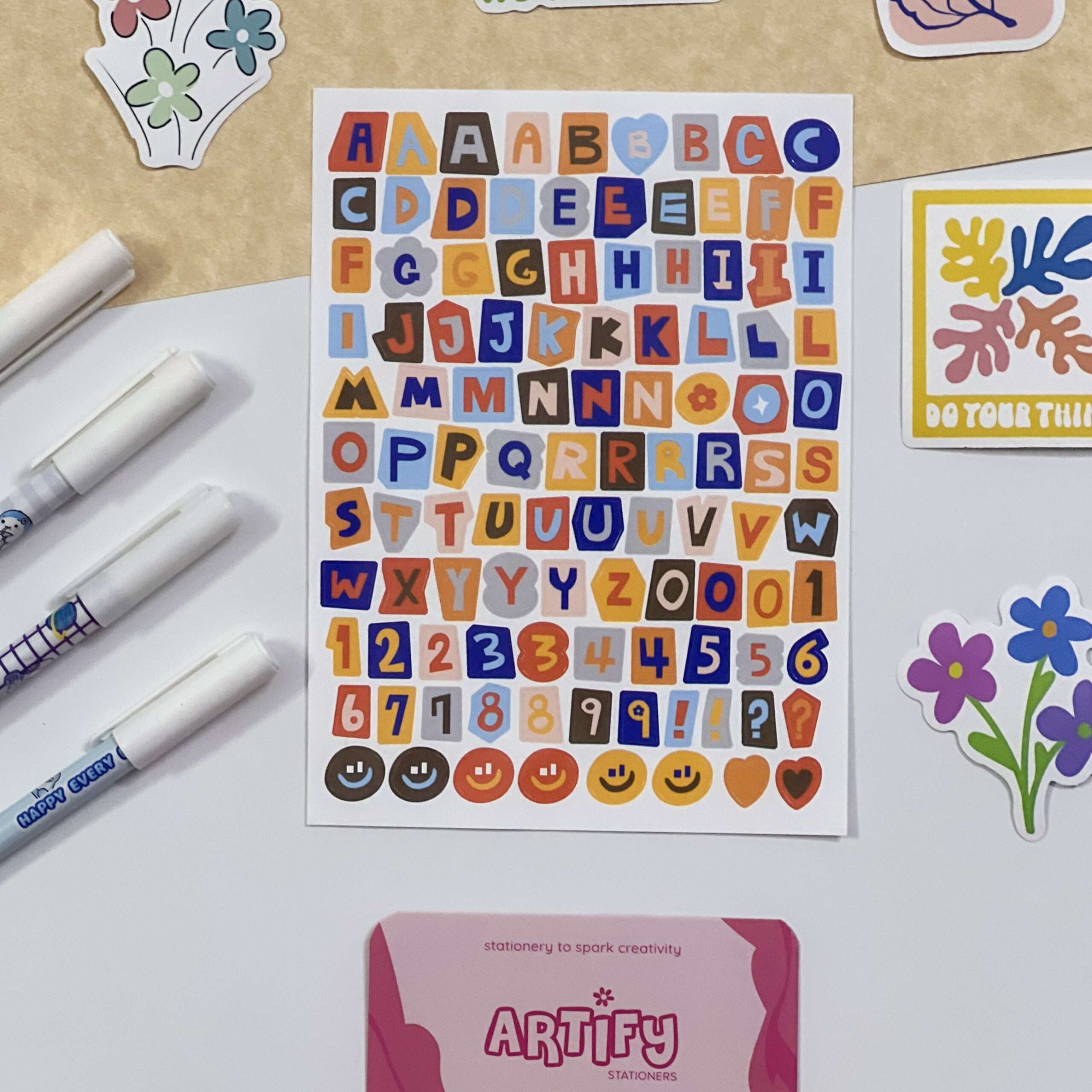 Colorful Alphabet Sticker Sheet - Image 4
