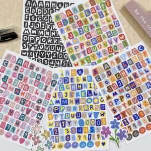 Colorful Alphabet Sticker Sheet