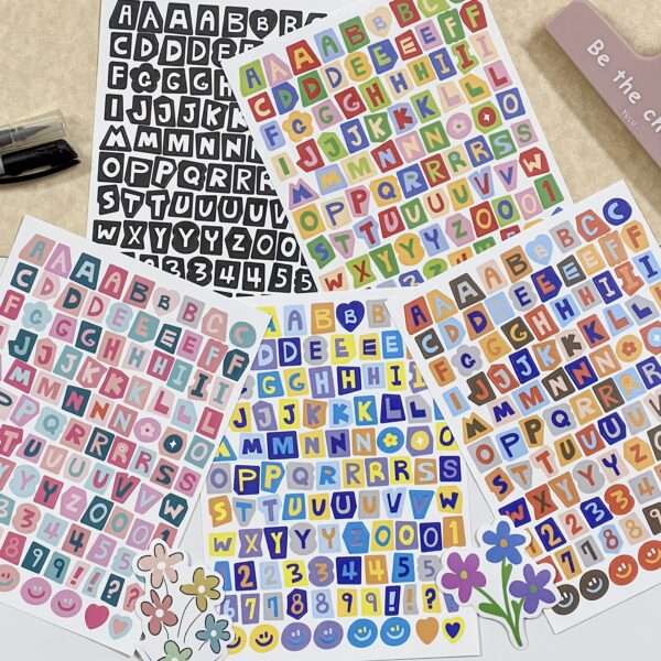 Colorful Alphabet Sticker Sheet
