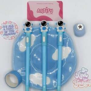 Blue Astronaut Light-Up Pen
