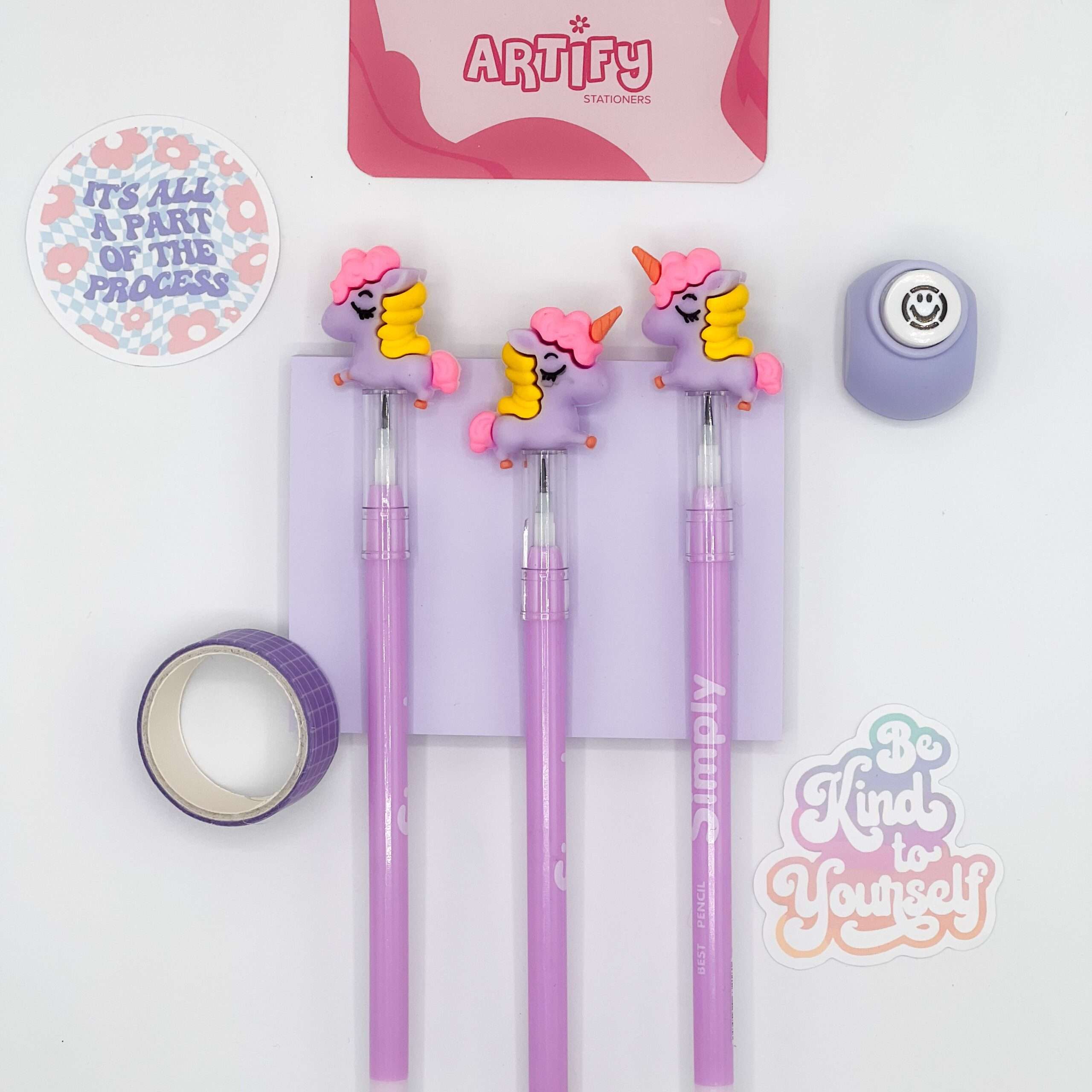 Purple Pencil with Unicorn Eraser
