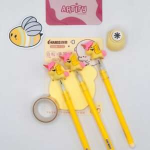 Yellow Pencil with Unicorn Eraser