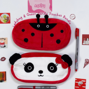 Ladybug and Queen Panda Pouches Bundle