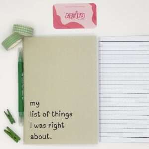 List of things I was right about notebook