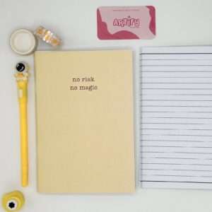 No risk no magic notebook