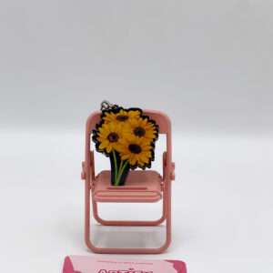 sunflower acrylic keychain
