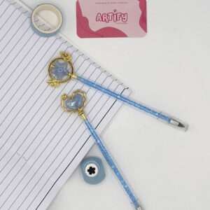 Kawaii Blue Crystal Wand Pencil
