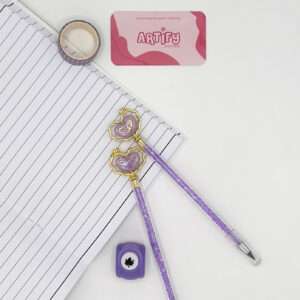 Kawaii Purple Crystal Wand Pencil