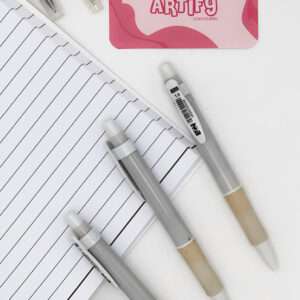Pastel Grey Retractable Ballpoint Pen