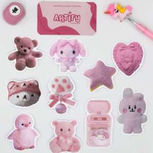 Kawaii Pink Stickers Pack