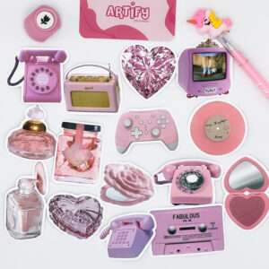 Pink Retro Stickers Pack
