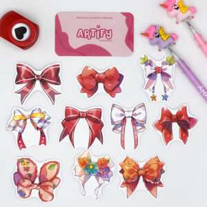 Red Bows Stickers Pack
