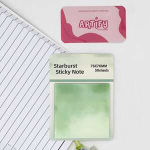 Green Starburst Glittery Sticky Notes