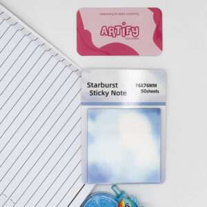 Blue Starburst Glittery Sticky Notes
