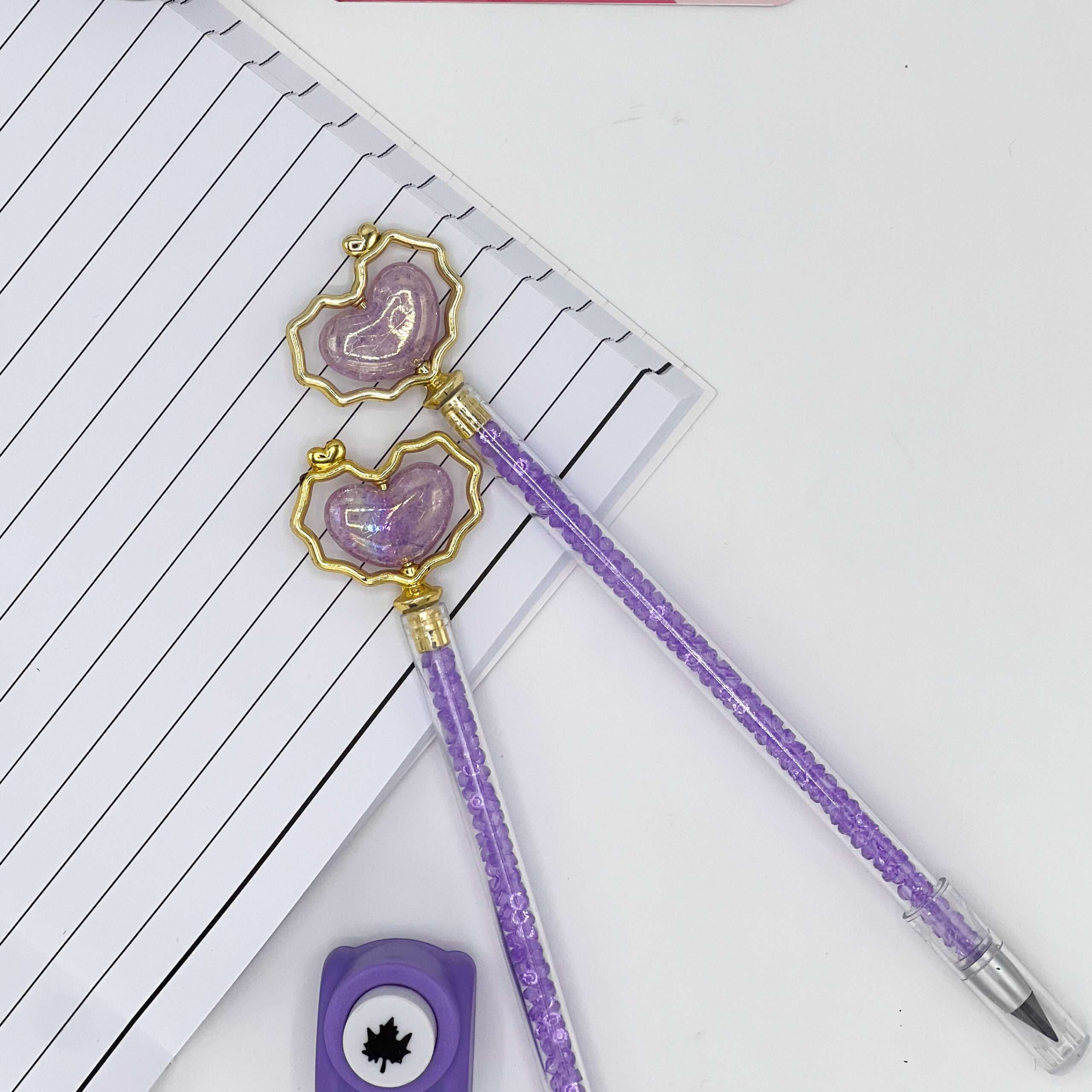 Kawaii Purple Crystal Wand Pencil
