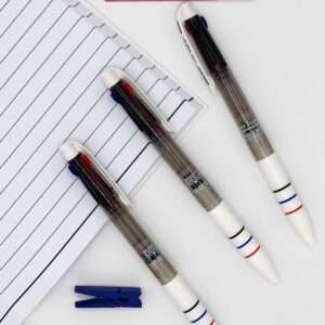 Grey Retractable 3 Color Ballpoint Pen
