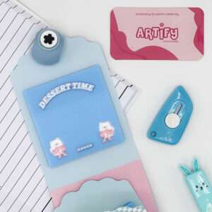 Blue Dessert Time Glittery Sticky Notes