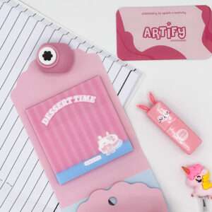 Pink Dessert Time Glittery Sticky Notes