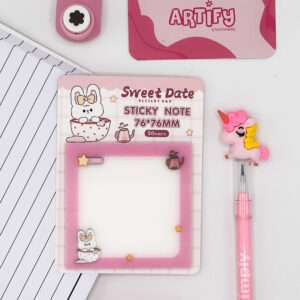 Sweet Date Glittery Transparent Sticky Notes
