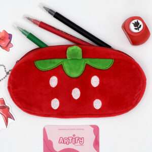 Strawberry Plush Pouch