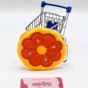 Floral Tangerine Mini Pouch